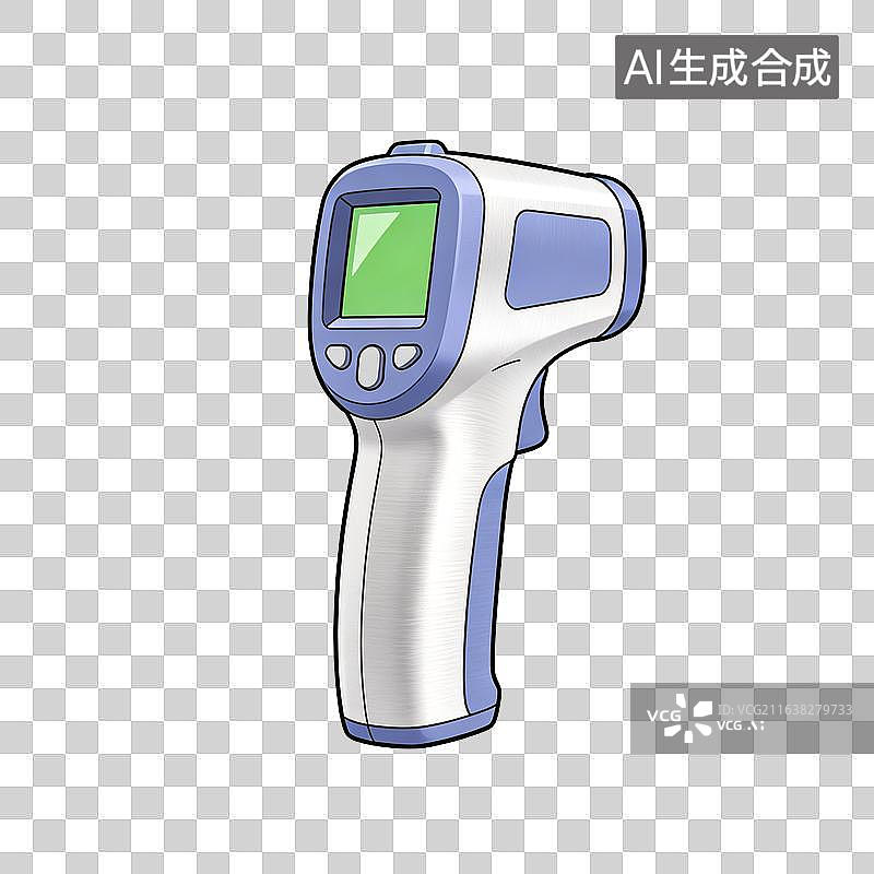 【AI数字艺术】卡通额温枪医用测温仪器图片素材