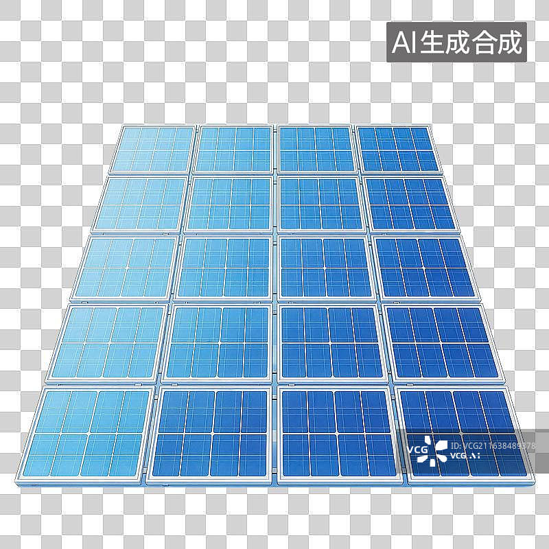 【AI数字艺术】太阳能光伏板发电装置阵列图片素材