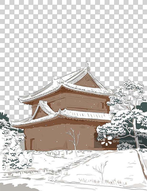 京都二条城 浮世绘图片素材