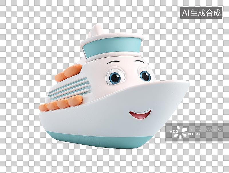 【AI数字艺术】卡通轮船图片素材