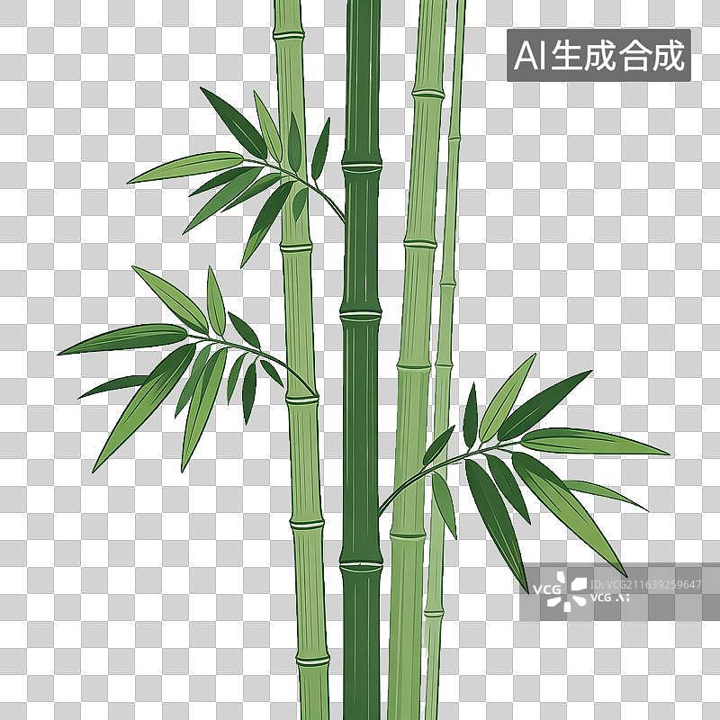 【AI数字艺术】竹子植物插画图片素材
