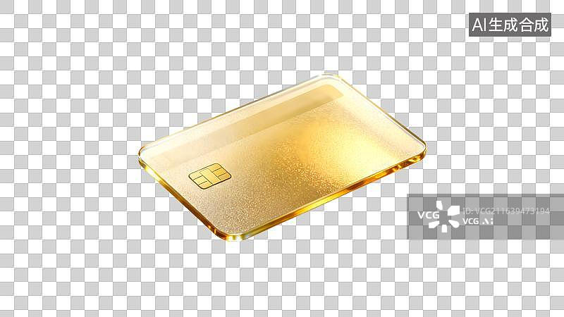 【AI数字艺术】金色信用卡特写展示图片素材