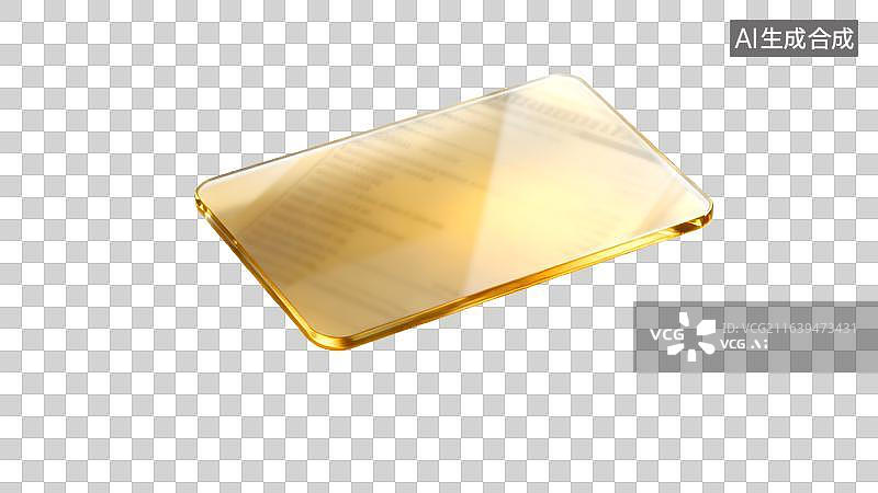 【AI数字艺术】金色透明卡片展示图片素材