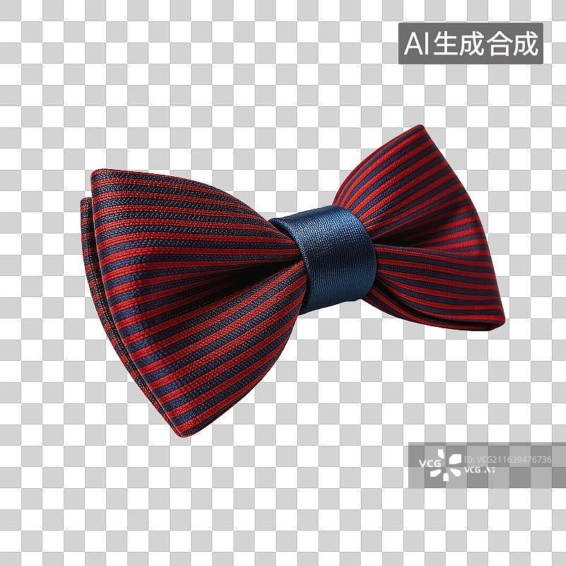 【AI数字艺术】红藏青条纹正装领结图片素材