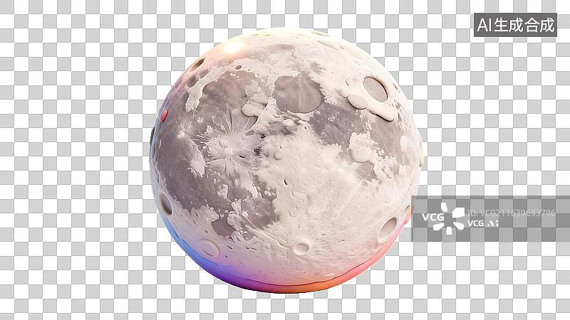 【AI数字艺术】月球表面特写光影效果图片素材