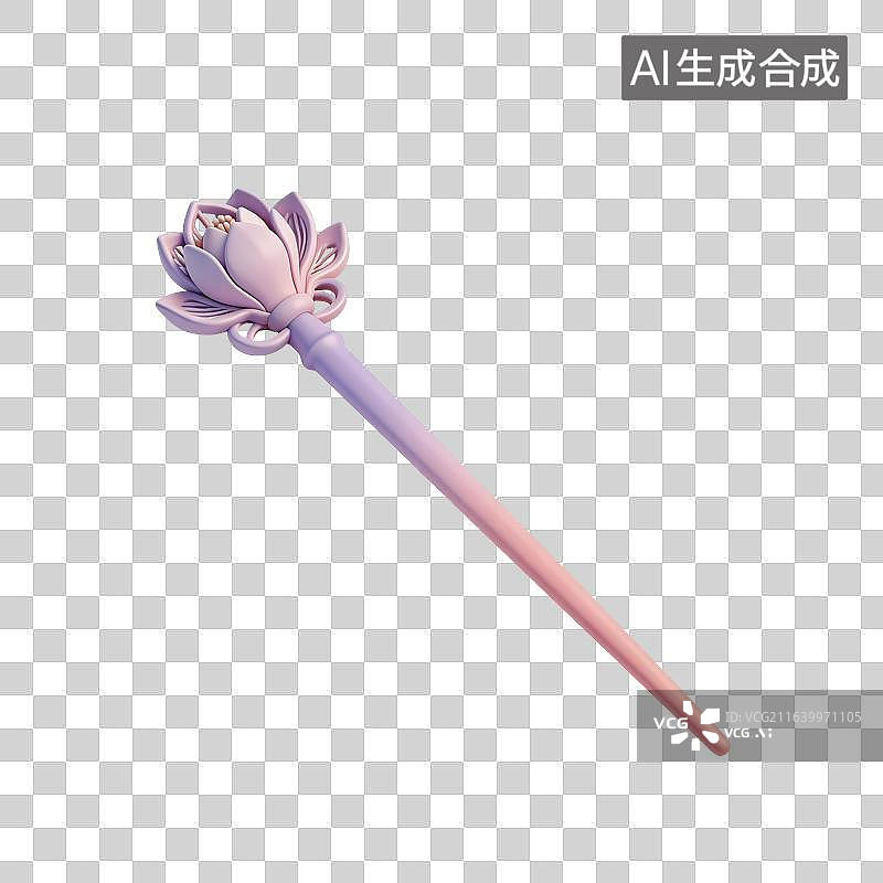 【AI数字艺术】发簪插画图片素材