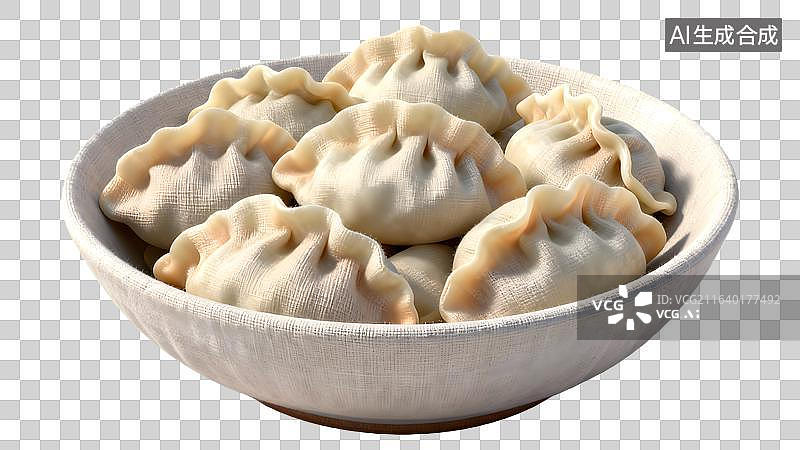 【AI数字艺术】一碗精致饺子诱人美味图片素材