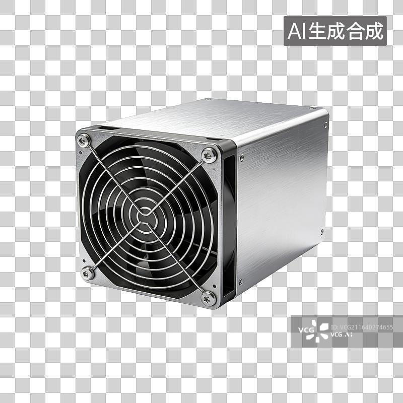 【AI数字艺术】金属机箱散热风扇产品展示图片素材