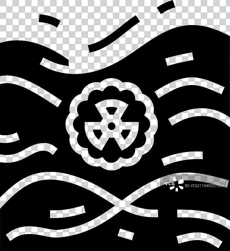 颗粒物 空气 放射性污染 象形图 符号图片素材