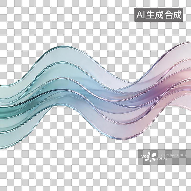 【AI数字艺术】彩色波浪抽象图案图片素材