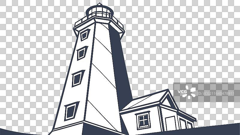 雄伟的灯塔，海岸的指引之光图片素材