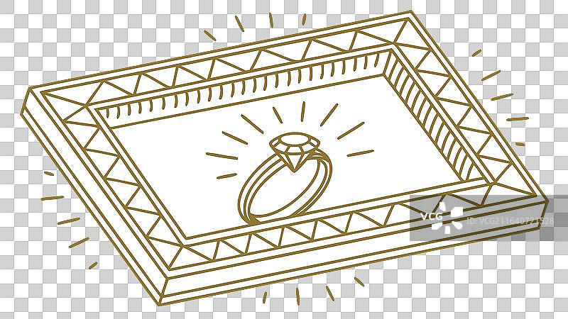 ornate frame with engagement ring proposal图片素材