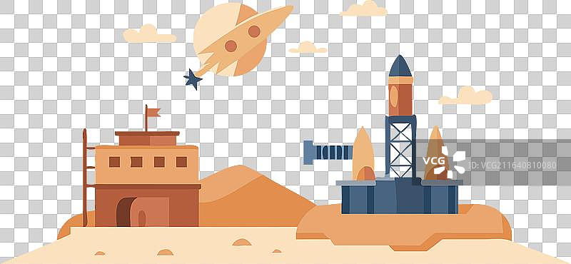 未来人类的太空殖民地星球图片素材