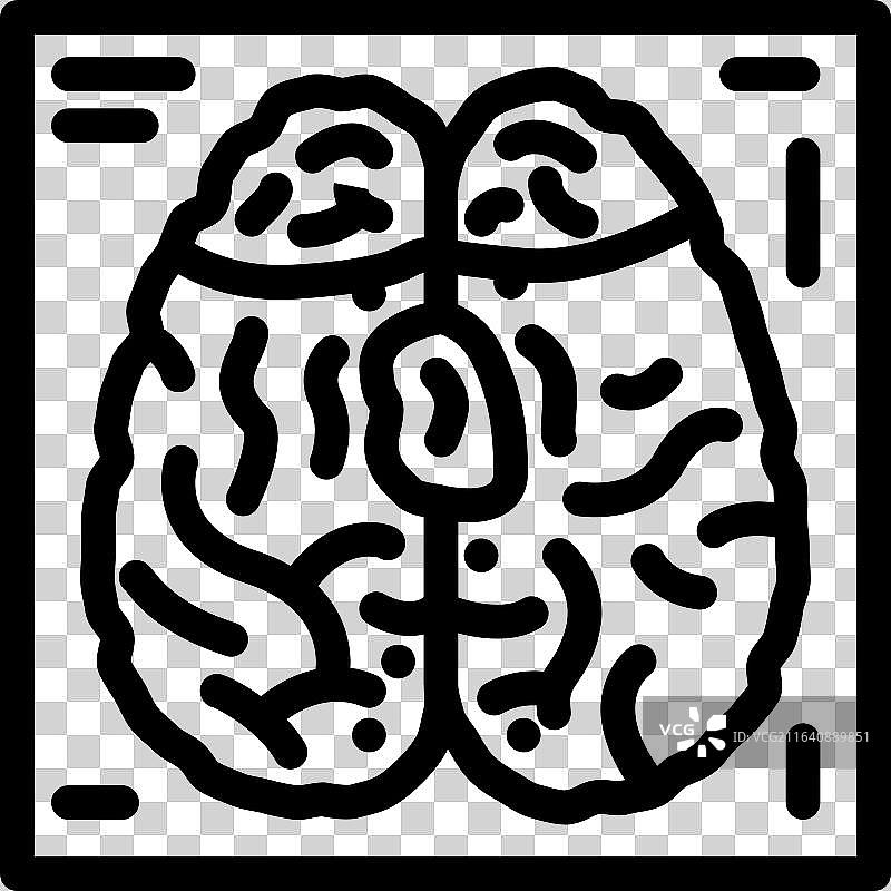 慢性创伤性脑病线条图标图片素材