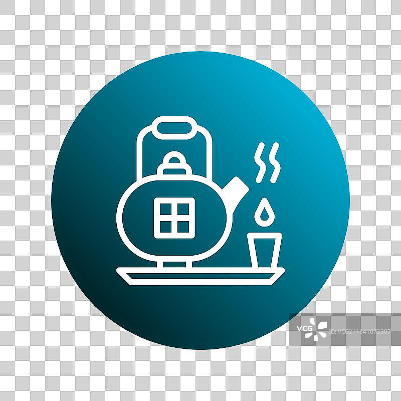 极简主义茶歇：茶壶与茶杯的呈现图片素材