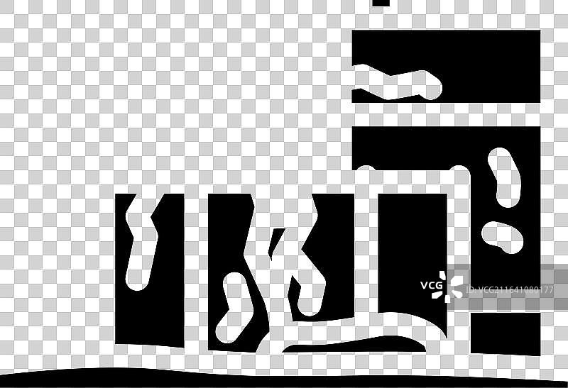 油桶漏油到地面的字形图标图片素材