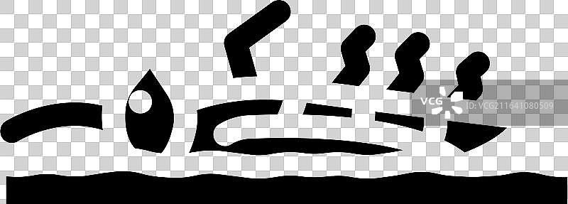 死亡昆虫土壤表面字形图标图片素材