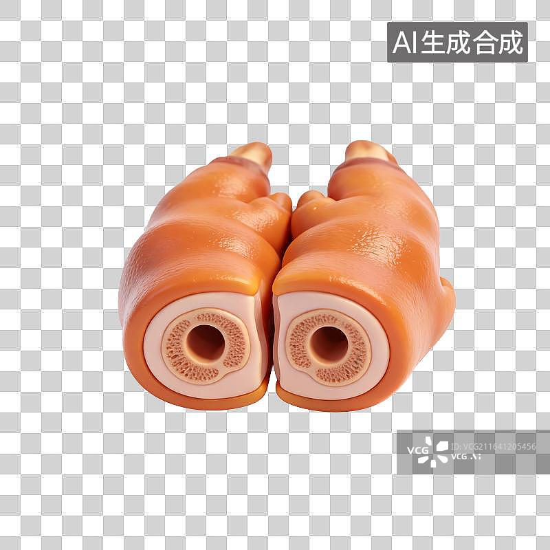 【AI数字艺术】两个卤制酱猪手熟食传统中式美食图片素材