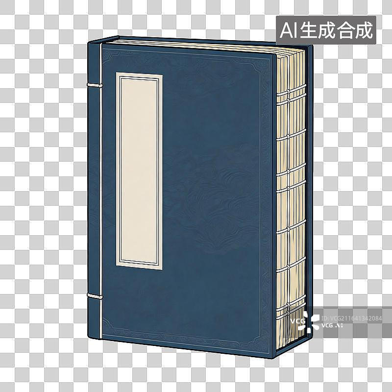 【AI数字艺术】深蓝色硬壳书籍图片素材