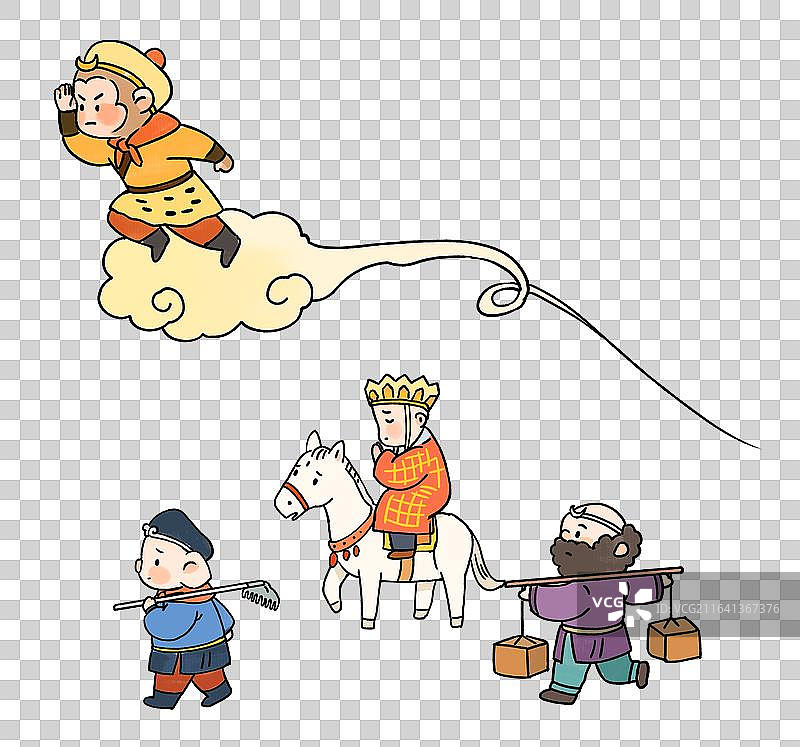 西游记西天取经师徒四人图片素材