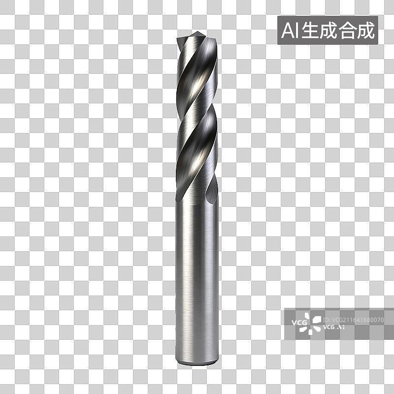 【AI数字艺术】工业用合金麻花钻五金工具特写展示图片素材