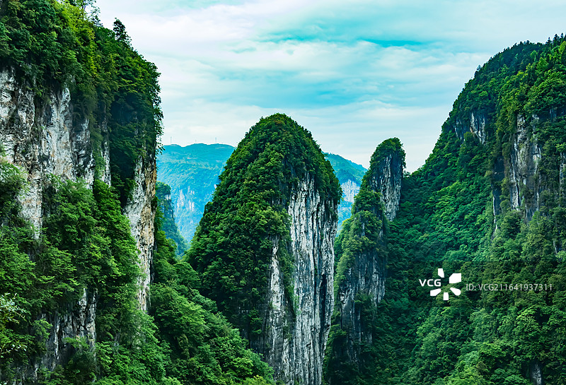 湖南湘西德夯大峡谷风光图片素材