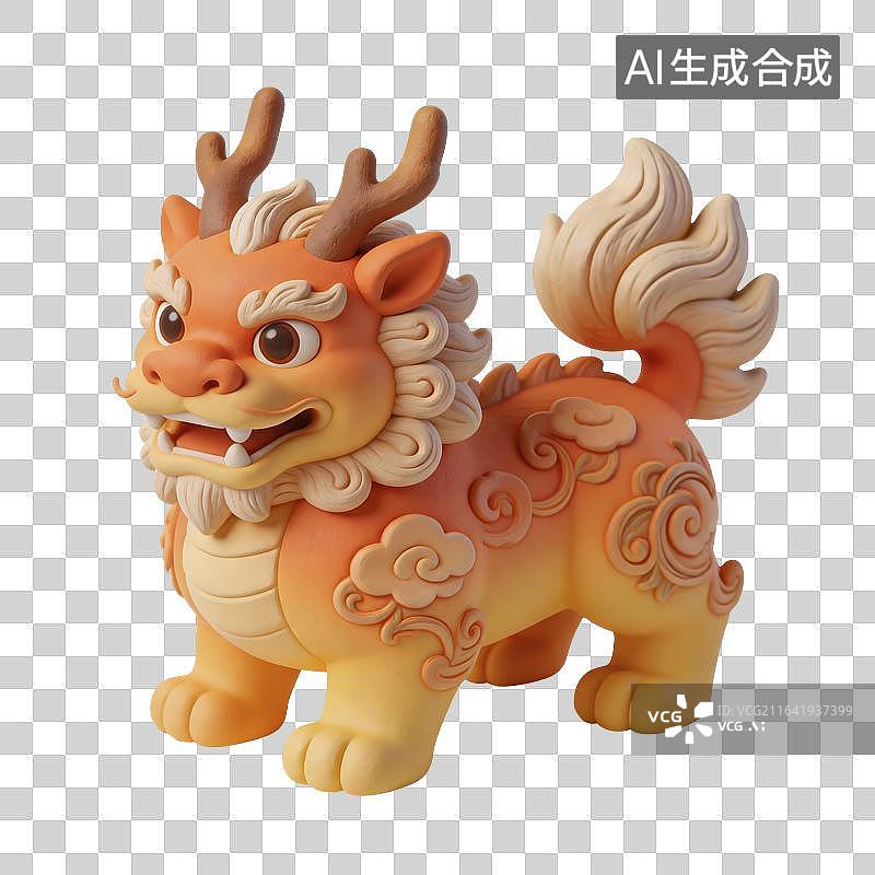 【AI数字艺术】山海经神兽插画图片素材