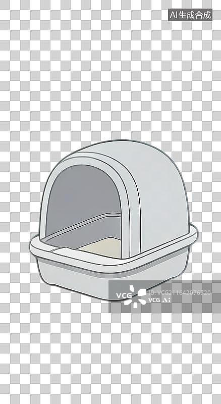 【AI数字艺术】全封闭式猫砂盆免抠图片素材
