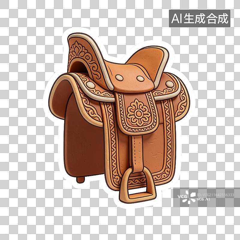 【AI数字艺术】中式雕花传统马鞍国风装饰图案图片素材