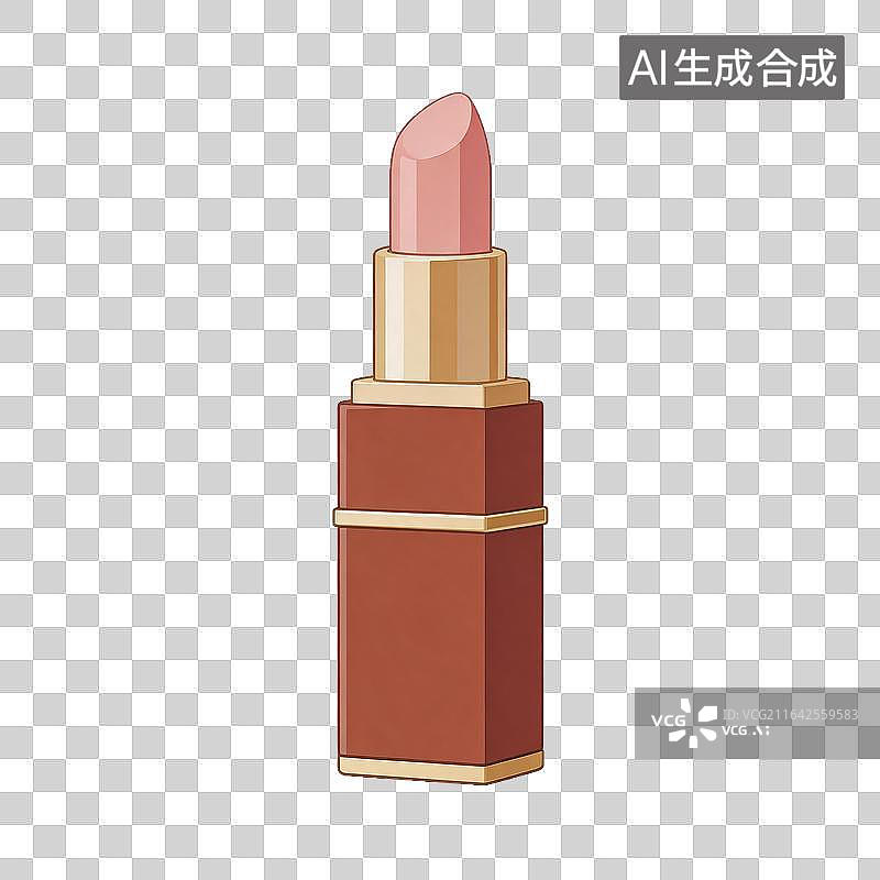 【AI数字艺术】一支粉色口红的插画图片素材