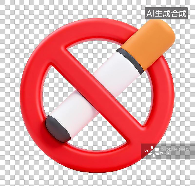 【AI数字艺术】AIGC：禁止吸烟标志图片素材
