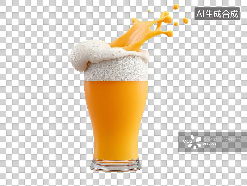 【AI数字艺术】一杯卡通啤酒图片素材