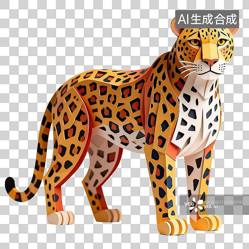 【AI数字艺术】折纸风格美洲图片素材