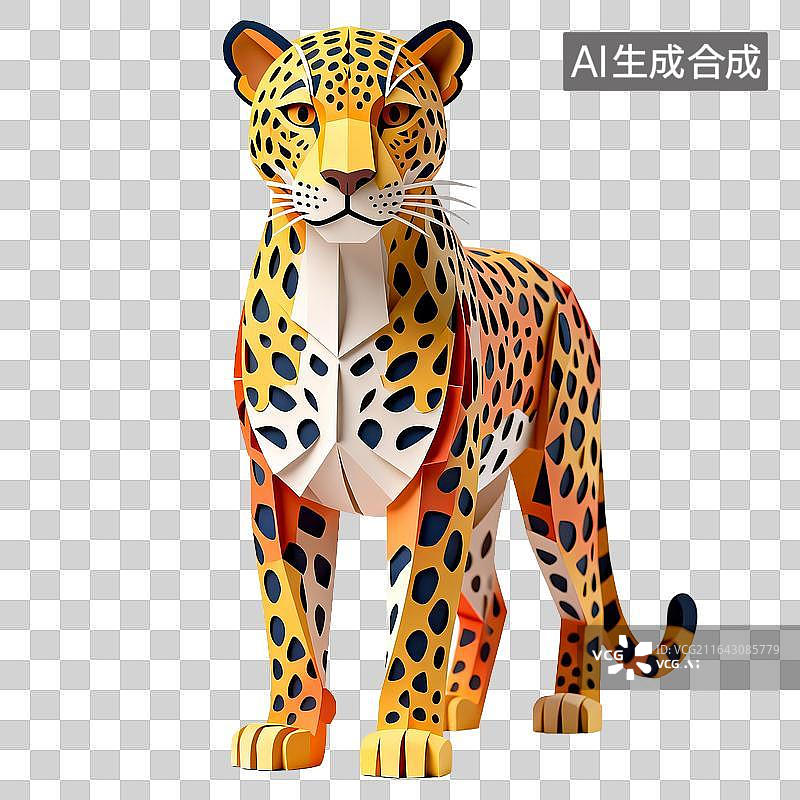 【AI数字艺术】折纸风格美洲图片素材