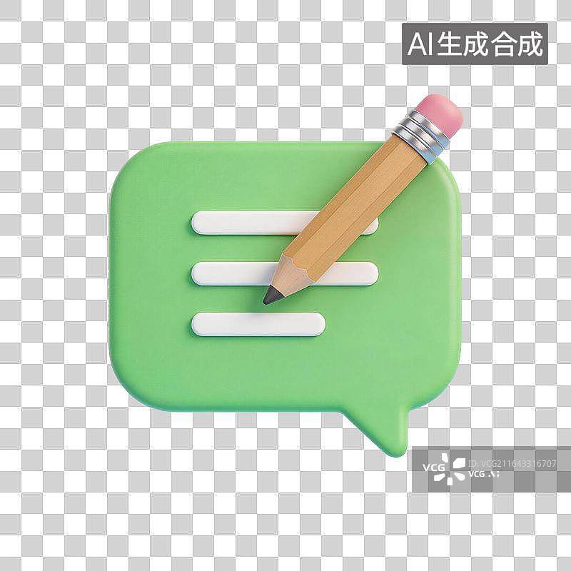 【AI数字艺术】简约评论编辑图标图片素材