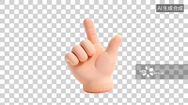 【AI数字艺术】白色背景下的手形雕塑特写图片素材