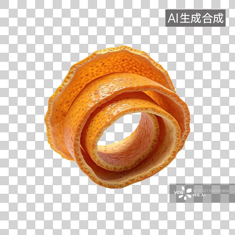 【AI数字艺术】中药材卷曲陈皮传统中医养生食材图片素材