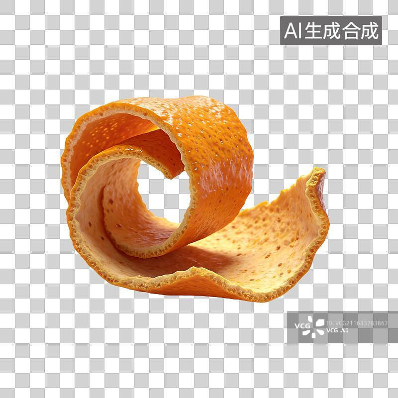 【AI数字艺术】中式传统中药材卷曲陈皮特写展示图片素材