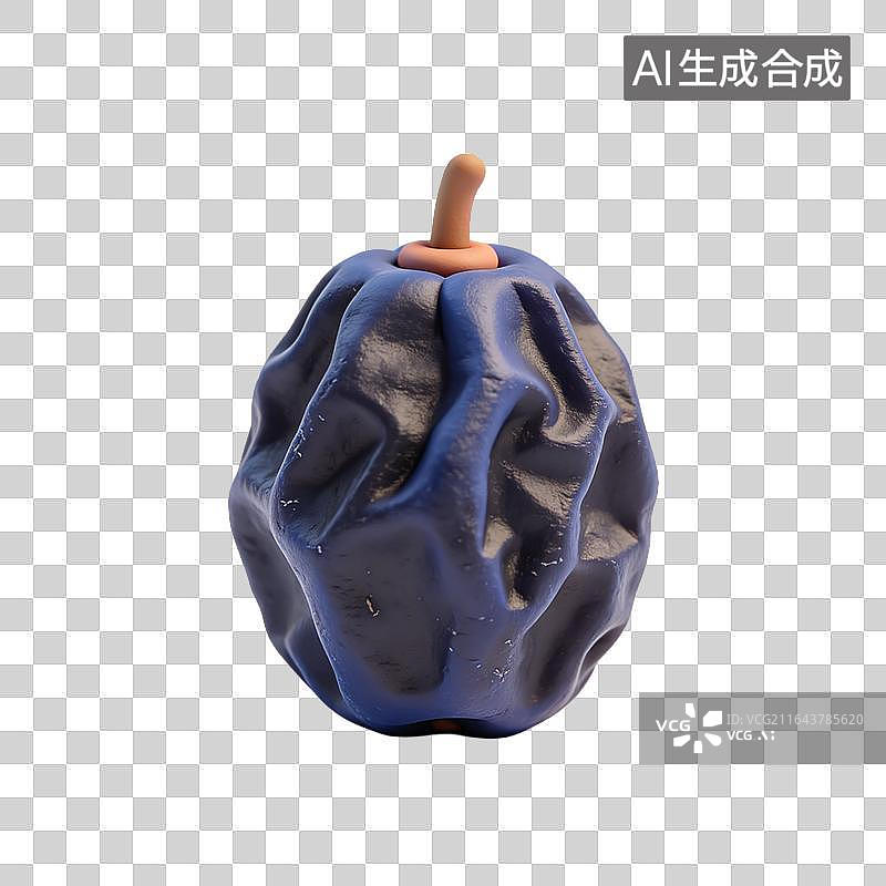 【AI数字艺术】立体卡通风格黑加仑干果零食展示图片素材