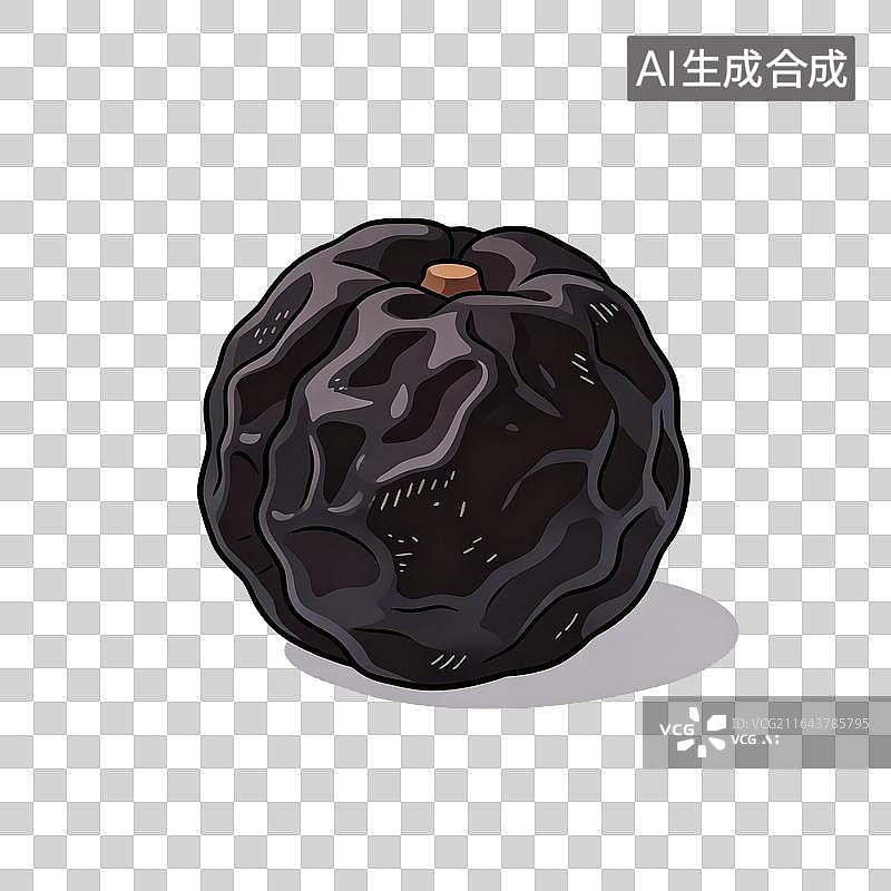 【AI数字艺术】手绘中医黑枣中药材插画图片素材