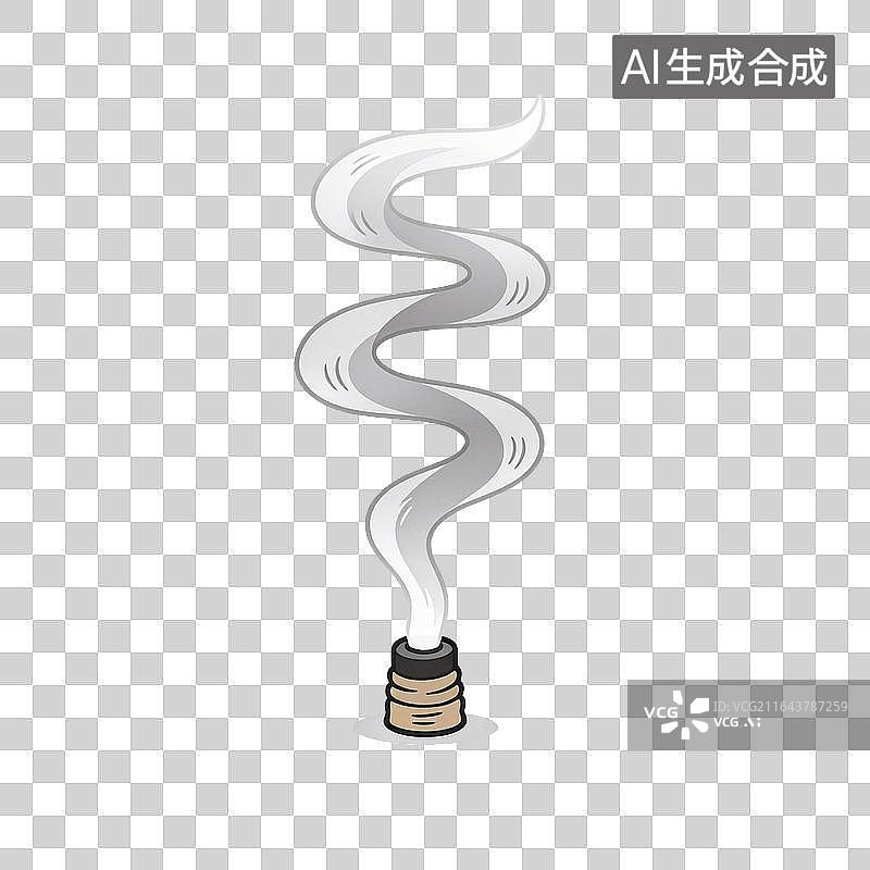 【AI数字艺术】中医艾灸升腾烟雾传统养生意象图片素材