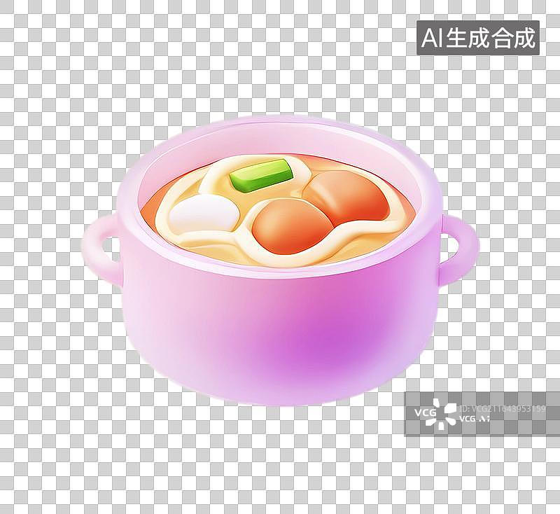 【AI数字艺术】生鲜超市便利UI图标日式寿喜锅关东煮图片素材