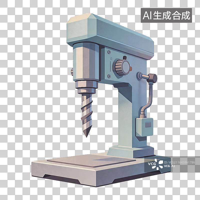【AI数字艺术】工业数控加工设备插画图片素材