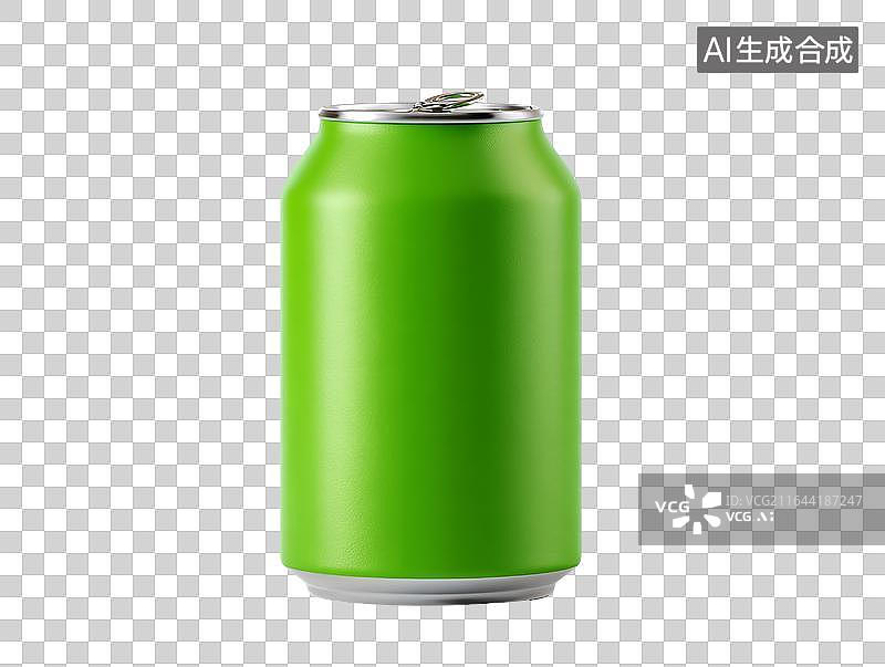 【AI数字艺术】绿色卡通易拉罐图片素材