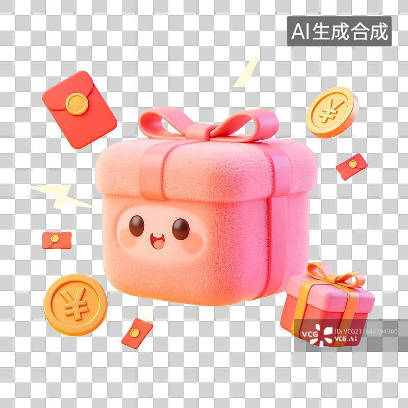 【AI数字艺术】购物节礼盒节日狂欢元素图片素材