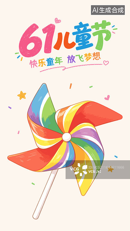 【AI数字艺术】儿童节海报图片素材