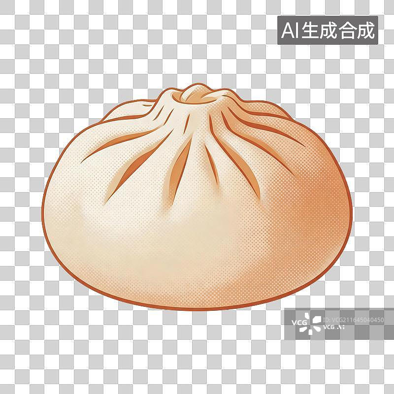 【AI数字艺术】包子美食插画图片素材