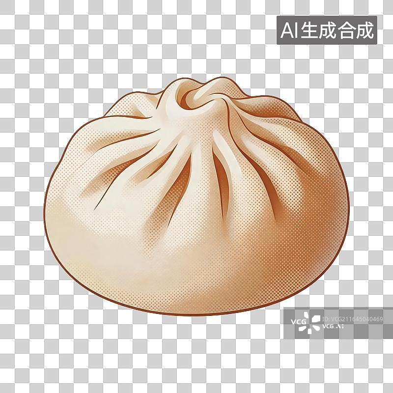 【AI数字艺术】包子美食插画图片素材