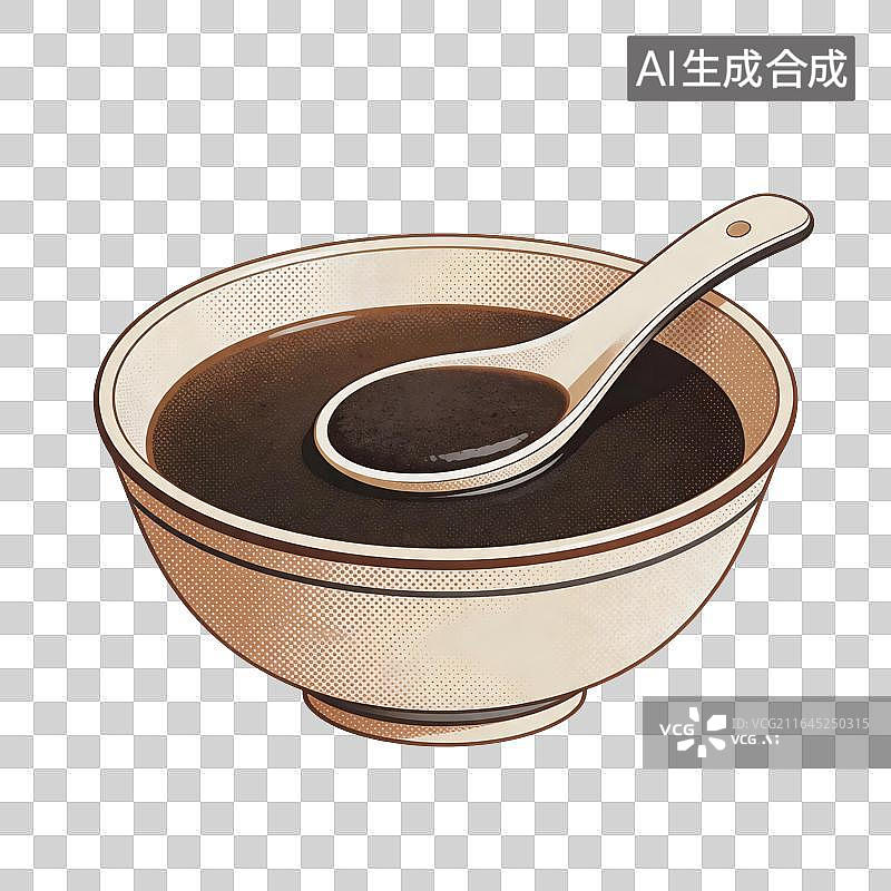 【AI数字艺术】芝麻糊插画图片素材