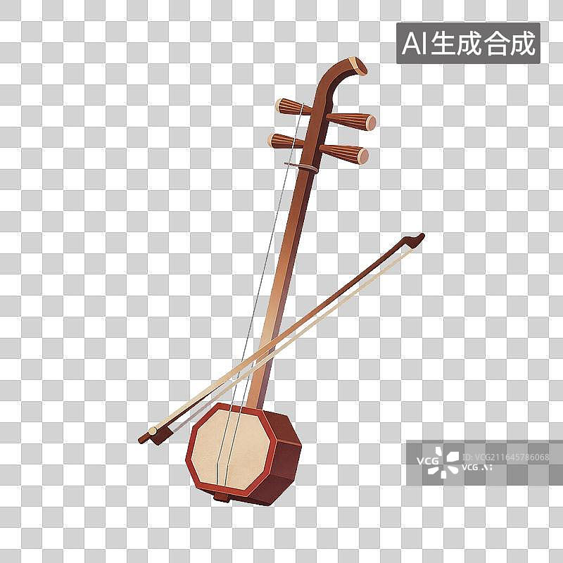 【AI数字艺术】中国传统弦乐器二胡图片素材